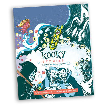 A book of zany 3-sentence stories, Illustrated by a diverse number of artists.